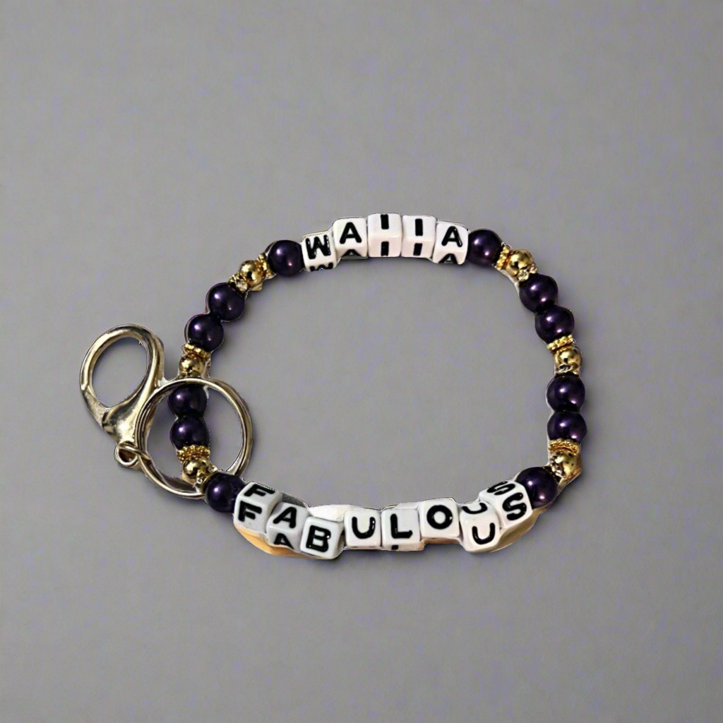 WAIIA Purple and Gold keychain