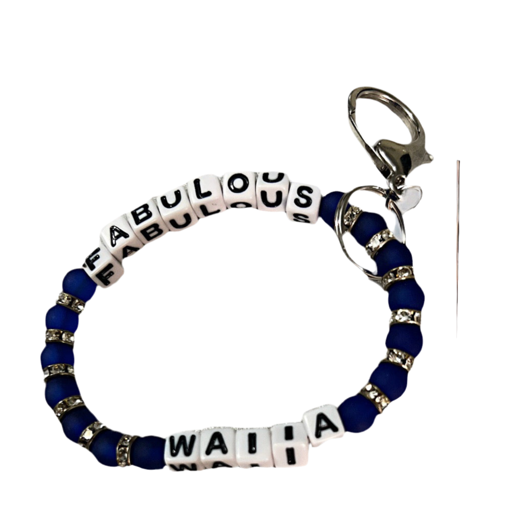 WAIIA Blue and silver Keychain