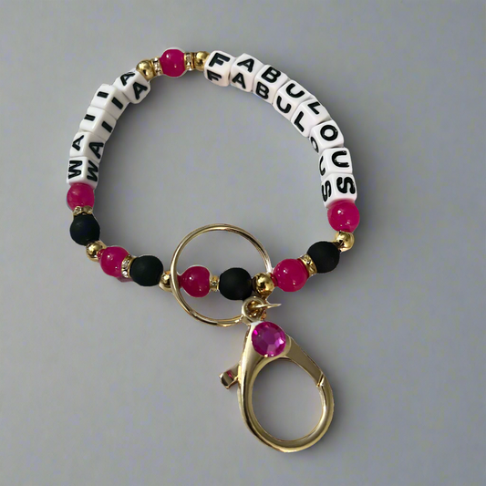 WAIIA Black and Sangria Keychain