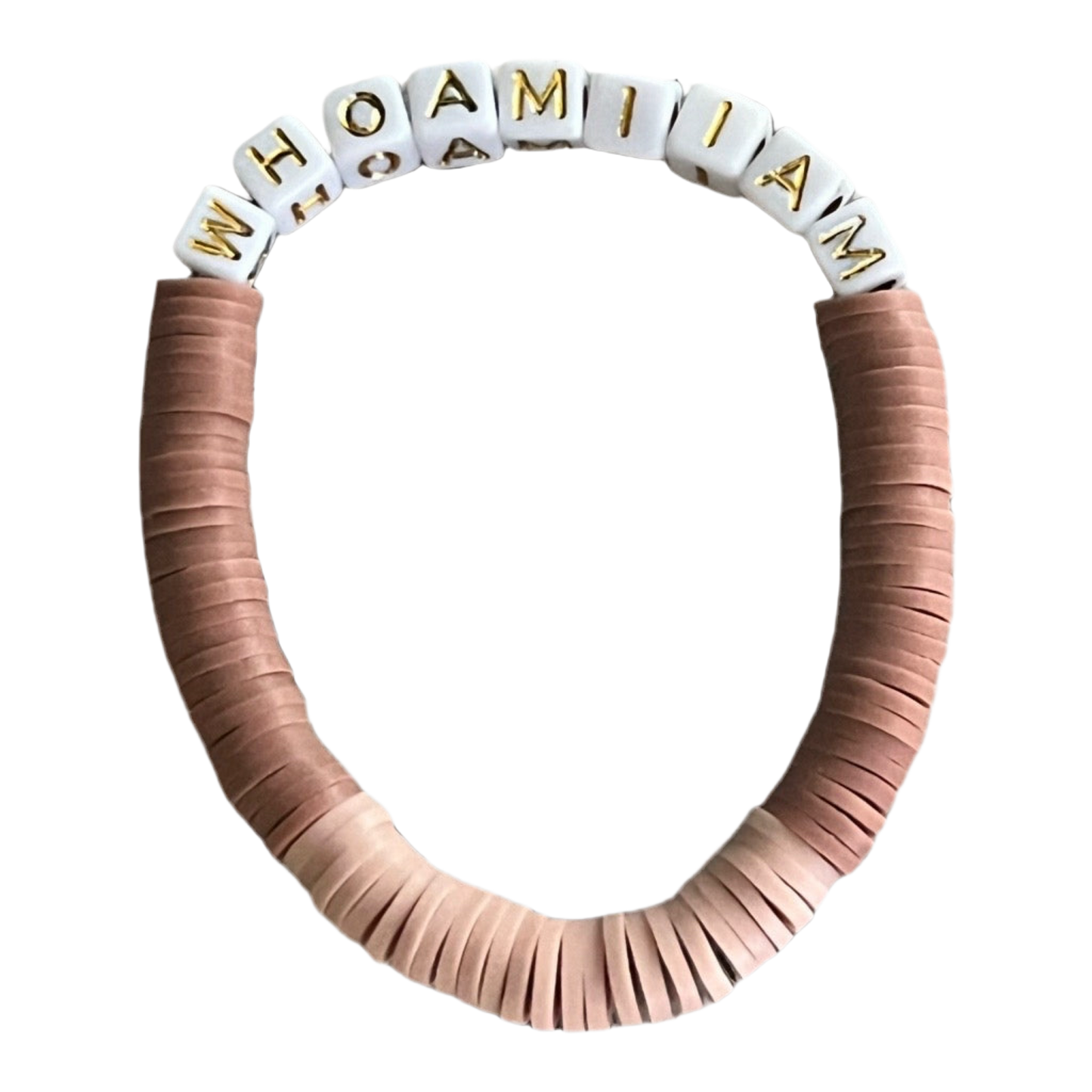 WAIIA Gold and White Good Vibes Bracelet