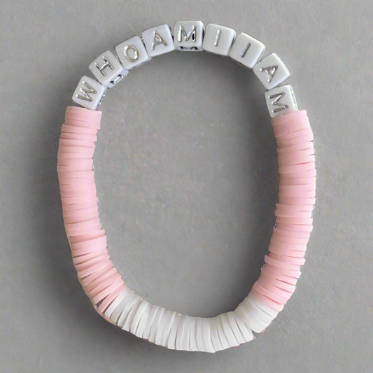 Who Am I I AM Pretty and Calm Polymer Bracelet